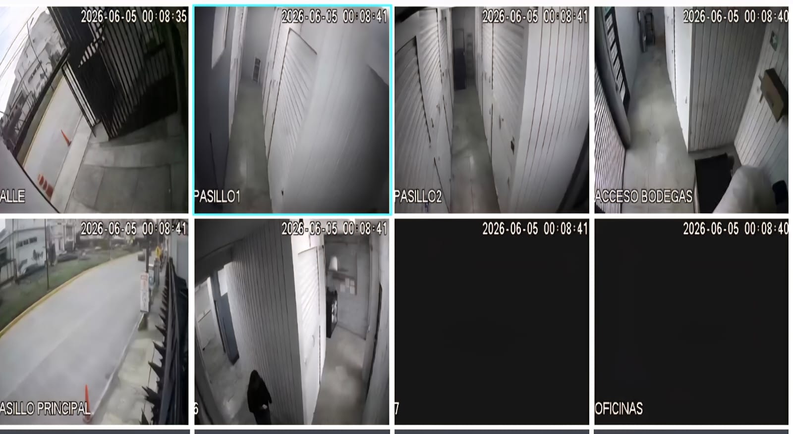 Cámaras CCTV de pasillos y acceso